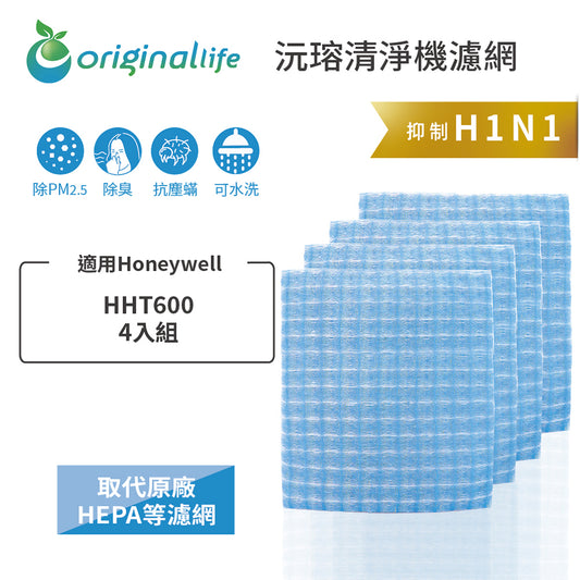 適用HHT600 4入組 取代HEPA【Original Life沅瑢】 長效可水洗 超淨化車用空氣清新機濾網