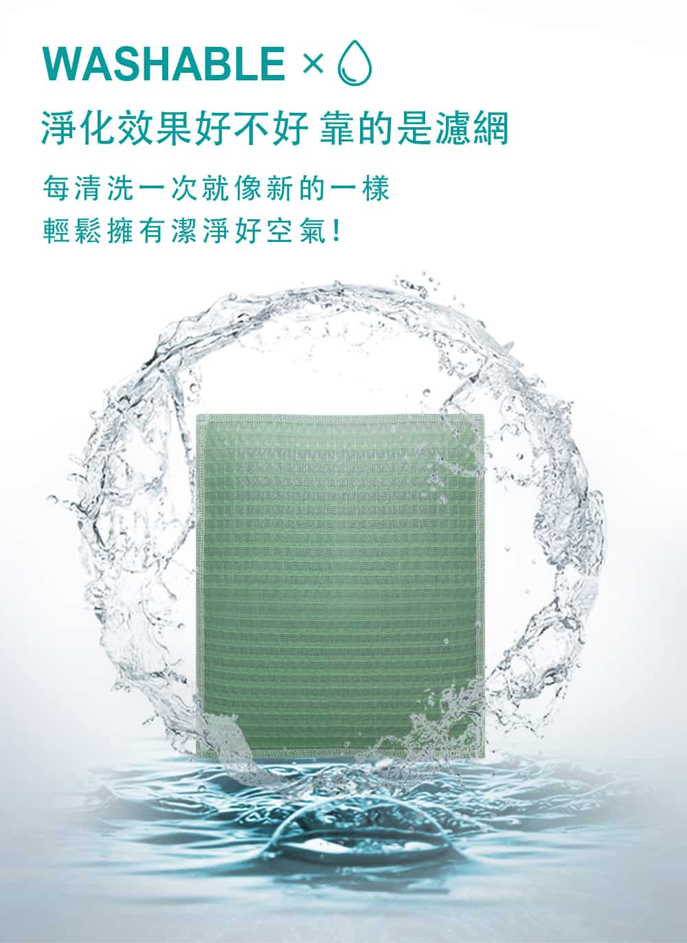 適用AC1210/2/6/8、AC1380/2、AC2726、FY1417 取代前置/活性碳【Original Life沅瑢】長效可水洗 空氣清新機濾網